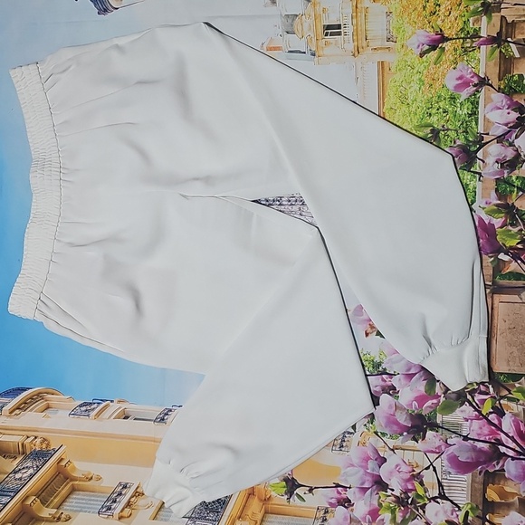 Joie White Mariner Crepe Trousers High Waist Pants Size Large - Picture 2 of 6